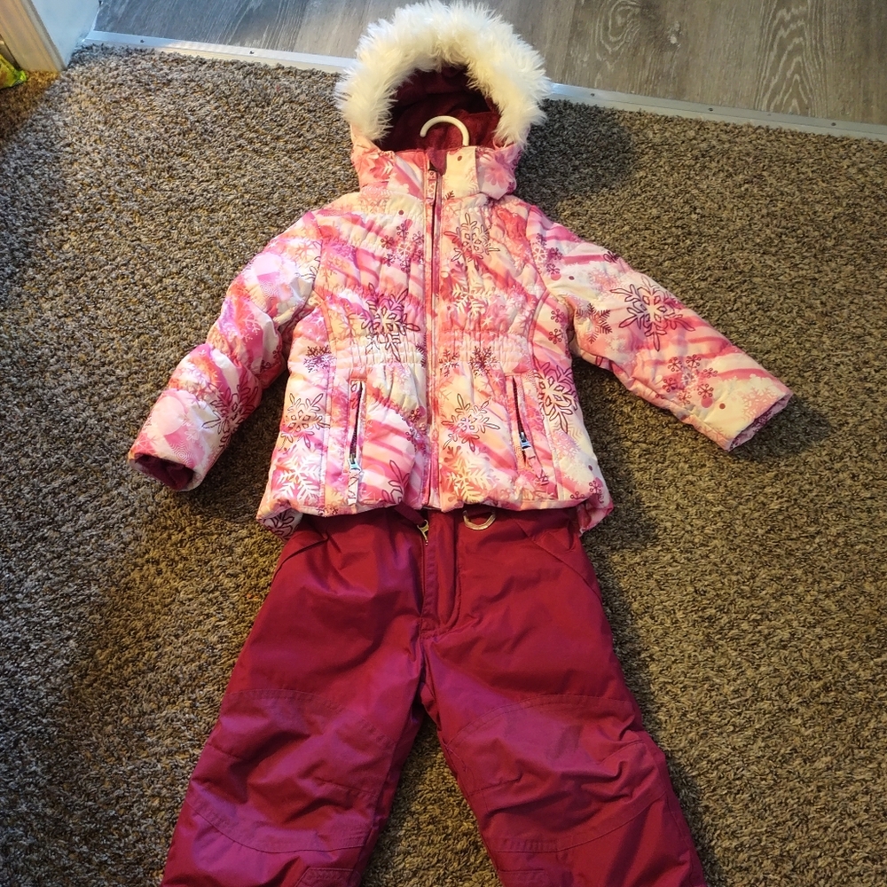 2pc Weatherproof coat & Bibs Set girl 2T